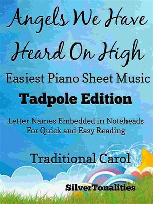 cover image of Angels We Have Heard On High Easiest Piano Sheet Music Tadpole Edition